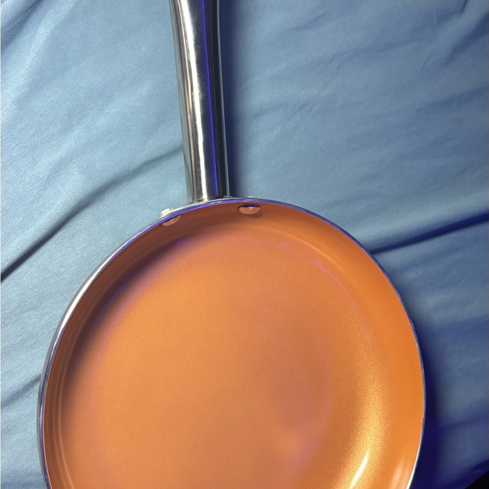 Orange and Silver Serveware Frying Pan